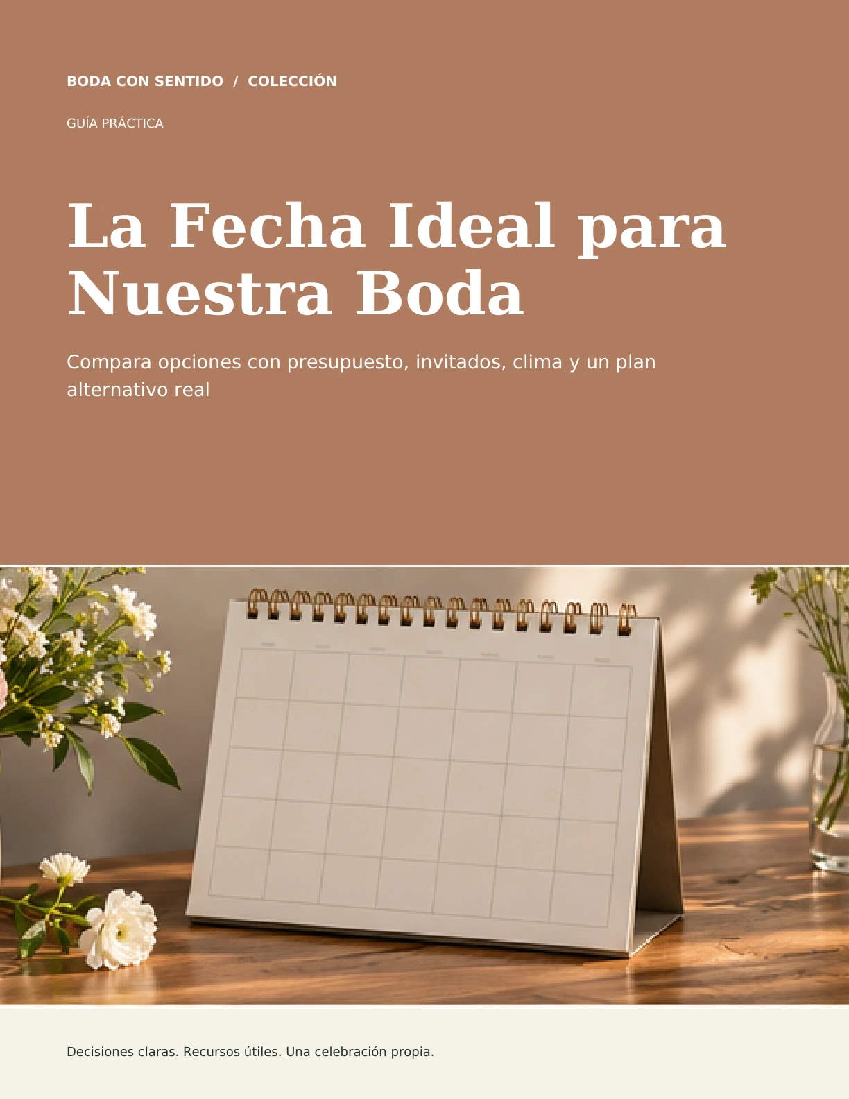 Portada real de La Fecha Ideal para Nuestra Boda