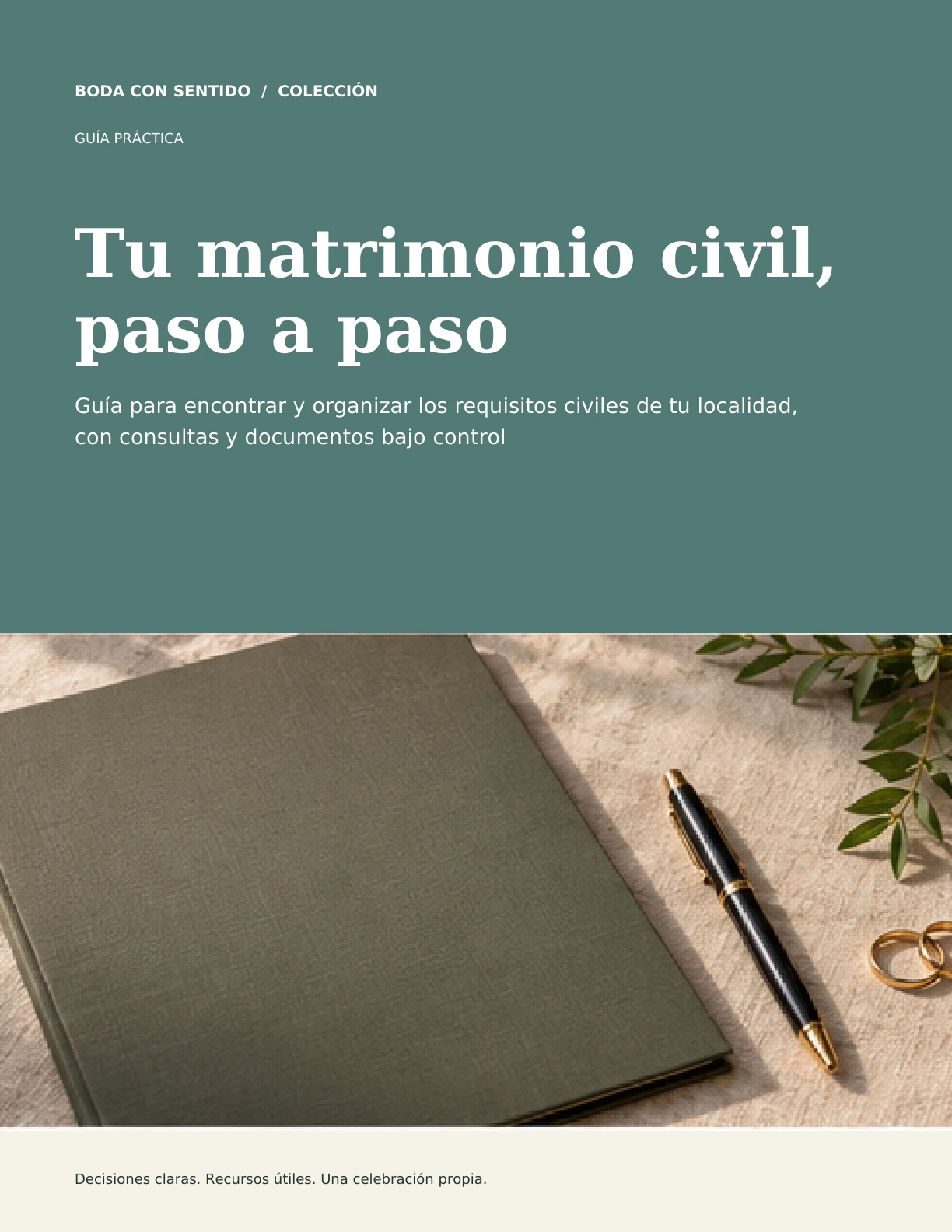Portada real de Tu matrimonio civil, paso a paso