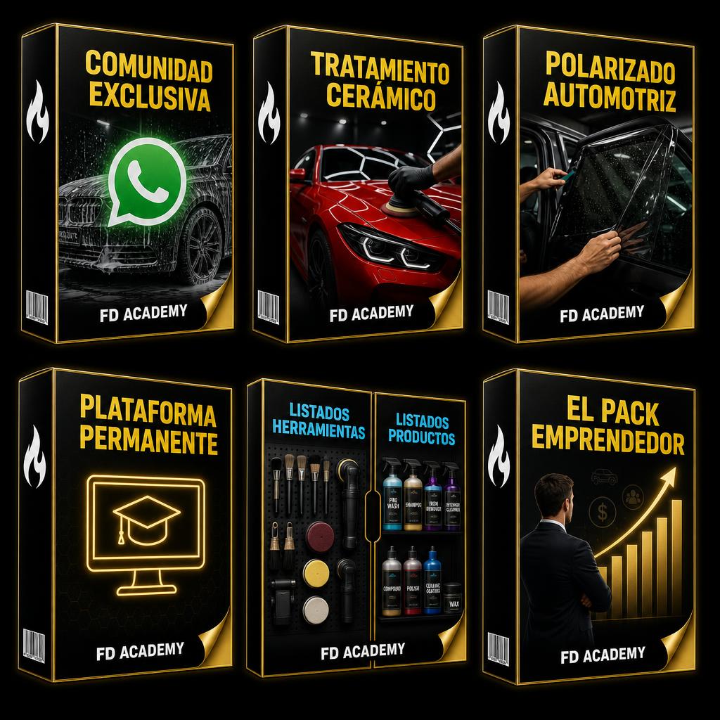 Curso de Car Detailing con los 6 bonos incluidos